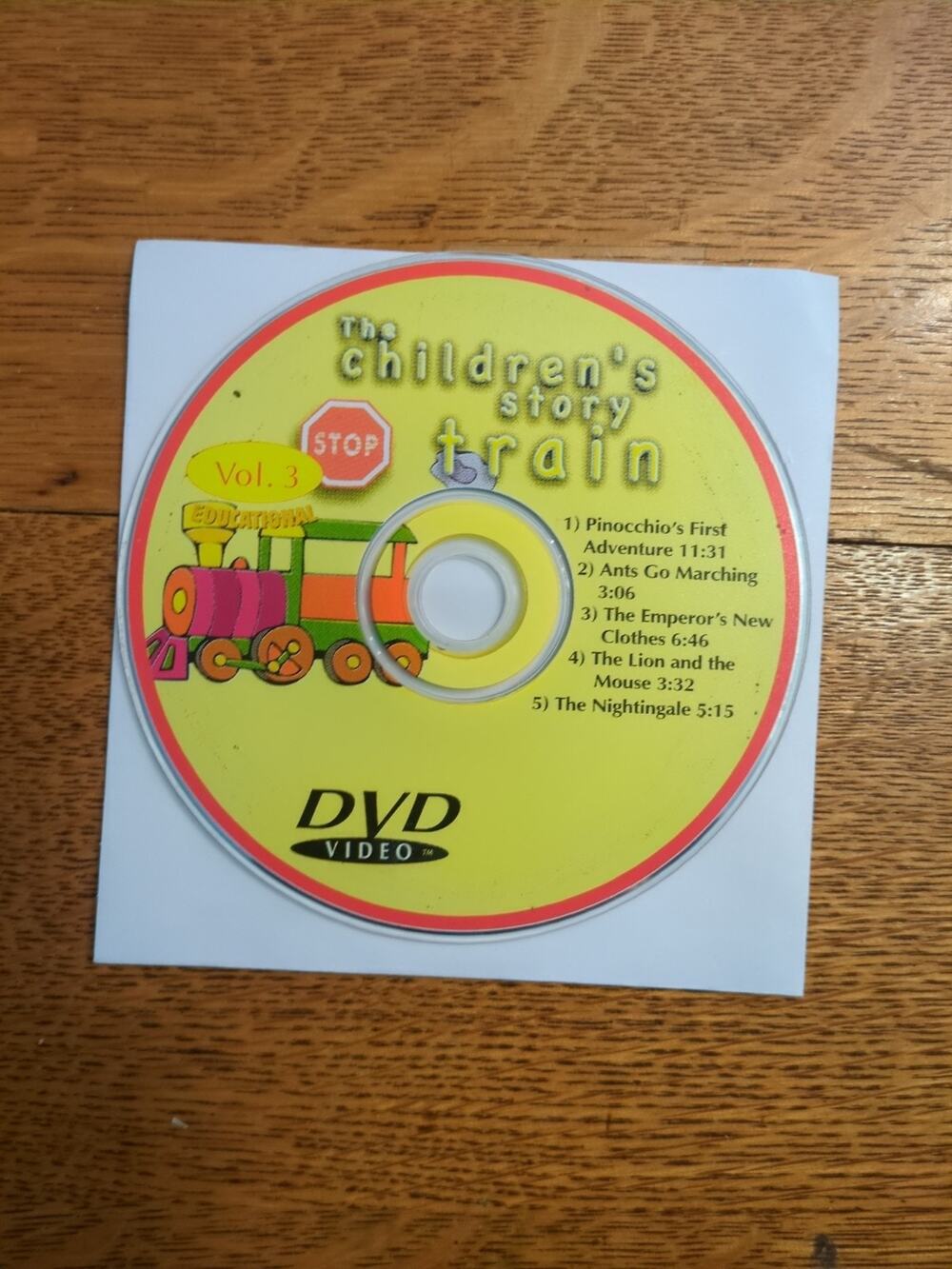Children's Story Train Vol 3 Pinnochio Ants Go Marching Dvd Disc Only